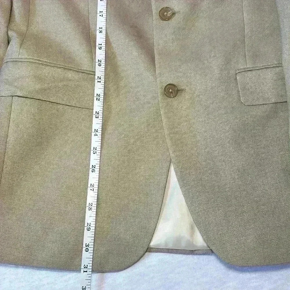 Lauren Ralph Lauren Classic Tan Sports Coat Blazer Suit Lined Jacket Mens 38R - Picture 7 of 16